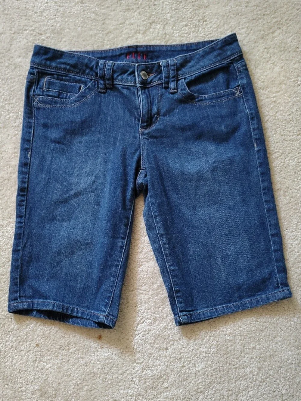 Elle Indigo Denim Bermuda Shorts